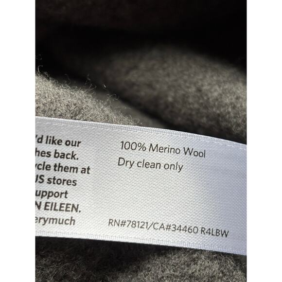 Eileen Fisher gray zip cardy/jacket, minimalist, lagenlook, asymmetrical, artsy - Picture 7 of 8